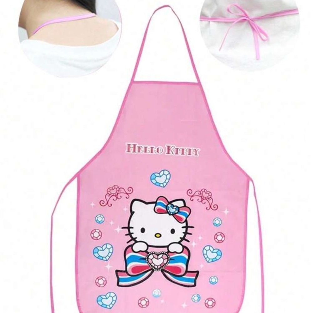 Hello Kitty pink apron , tie back